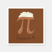 Chocolade Pi Cute Wiskunde Pi Day Party Napkins Servet (Voorkant)