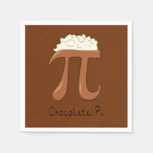 Chocolade Pi Cute Wiskunde Pi Day Party Napkins Servet