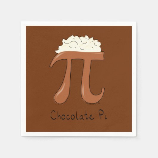 Chocolade Pi Cute Wiskunde Pi Day Party Napkins Servet (Voorkant)