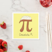Chocolade Pi Cute Wiskunde Pi Day Party Napkins Servet (Insitu)