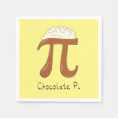 Chocolade Pi Cute Wiskunde Pi Day Party Napkins Servet (Voorkant)