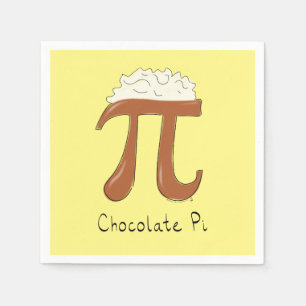 Chocolade Pi Cute Wiskunde Pi Day Party Napkins Servet
