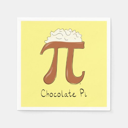Chocolade Pi Cute Wiskunde Pi Day Party Napkins Servet (Voorkant)