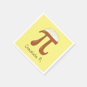 Chocolade Pi Cute Wiskunde Pi Day Party Napkins Servet (Hoek)