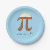 Chocolade Pi Cute Wiskunde Pi Day Party Paper Bord (Voorkant)