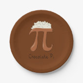 Chocolade Pi Cute Wiskunde Pi Day Party Paper Bord (Voorkant)