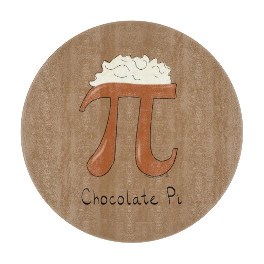 Chocolade Pi Cute Wiskunde Pi Day Pie Cutting Boar Snijplank (Voorkant)