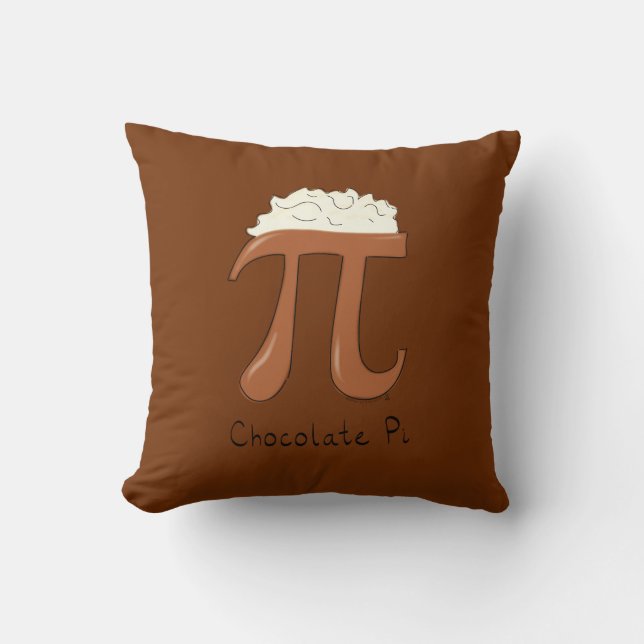 Chocolade Pi Cute Wiskunde Pi Day Pillow Kussen (Voorkant)