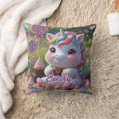Chocolade Picnic Unicorn Kussen – Bewerkbare naam (Deken)