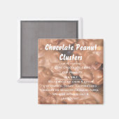Chocolade pinda cluster recept magneet (Voorkant / Achterkant)