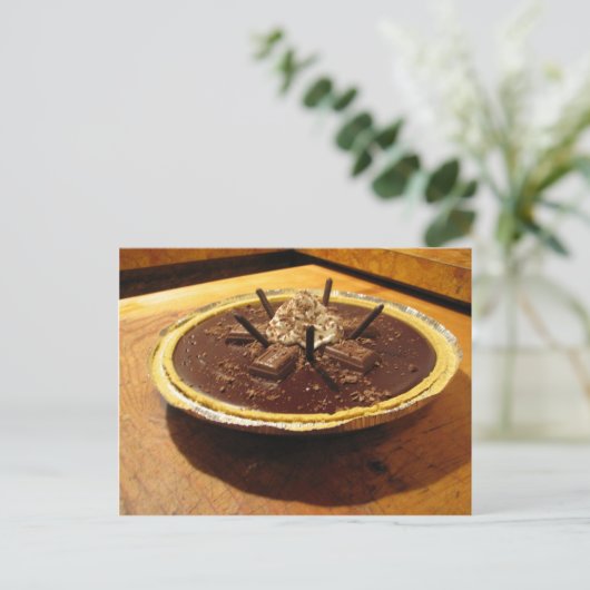 Chocolade Pocky Pie Briefkaart (Staand voorkant)