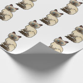 Chocolade Point Birman/Ragdoll Cute Cat Pattern Cadeaupapier (Hoek)