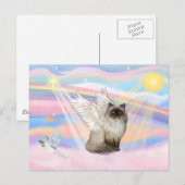 Chocolade Point Himalayan Cat Angel Briefkaart (Voorkant / Achterkant)