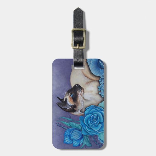 Chocolade Point Siamese Cat Bagagelabel (Voorkant verticaal)