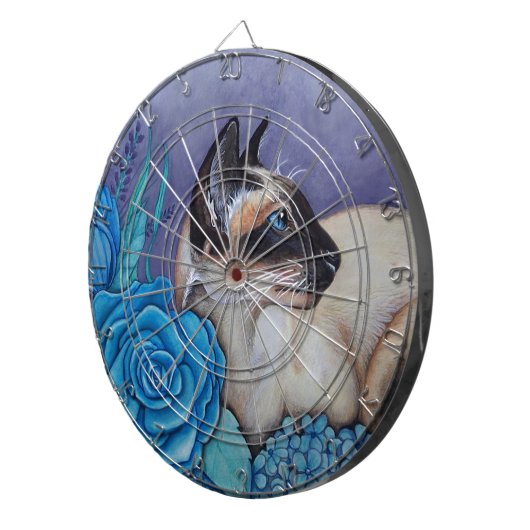 Chocolade Point Siamese Cat Dartbord (Voorkant Rechts)