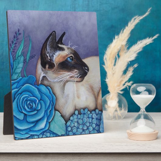 Chocolade Point Siamese Cat Fotoplaat (Zijkant)