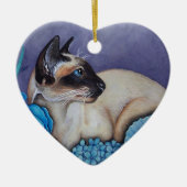 Chocolade Point Siamese Cat Keramisch Ornament (Voorkant)