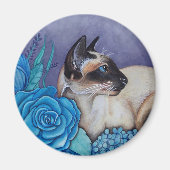 Chocolade Point Siamese Cat Magneet (Voorkant)