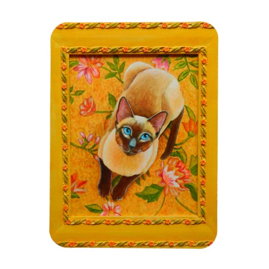 Chocolade Point Siamese Cat on Florence Magneet (Verticaal)