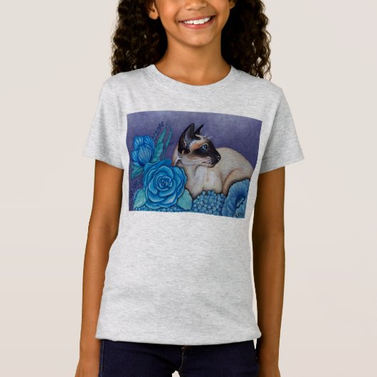 Chocolade Point Siamese Cat T-shirt (Voorkant)