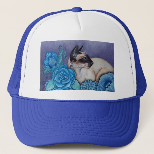 Chocolade Point Siamese Cat Trucker Pet (Voorkant)