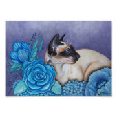 Chocolade Point Siamese Foto Afdruk (Voorkant)