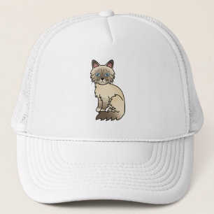 Chocolade Point Tabby Birmaanse / Ragdoll kat Trucker Pet