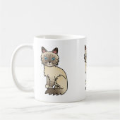 Chocolade Point Tabby Birman / Ragdoll Kat Kunst Koffiemok (Links)