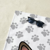 Chocolade Point Tabby Birman/Ragdoll Kat & Pootjes Strandlaken (In situ)