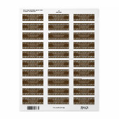 Chocolade Polkadots Retouradres Labels (blauw) (Full Sheet)