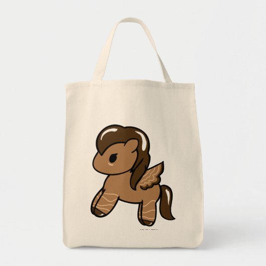 Chocolade-Pony | Tas-dollar en -Pony Tote Bag (Voorkant)