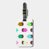 Chocolade pop bagagelabel (Voorkant verticaal)