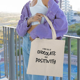 Chocolade & Positiviteit Persoonlijke boodschap Tote Bag