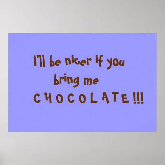 Chocolade Poster (Voorkant)