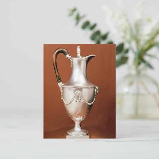 Chocolade-pot, met een weerzinwekkend ontwerp en briefkaart (Staand voorkant)