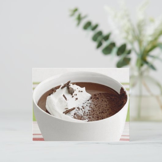 Chocolade Pots de Creme Recipe Briefkaart (Staand voorkant)