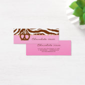 Chocolade Pretzel Bakkerij Bladwijzer Prijs Label Mini Visitekaartjes (Bureau)
