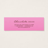 Chocolade Pretzel Bakkerij Bladwijzer Prijs Label Mini Visitekaartjes (Achterkant)