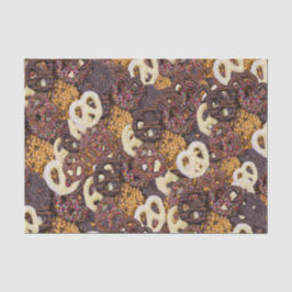Chocolade Pretzels Patroon Tissuepapier
