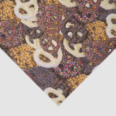 Chocolade Pretzels Patroon Tissuepapier (Detail)