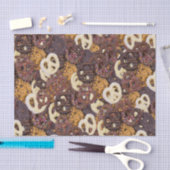 Chocolade Pretzels Patroon Tissuepapier (Craft)