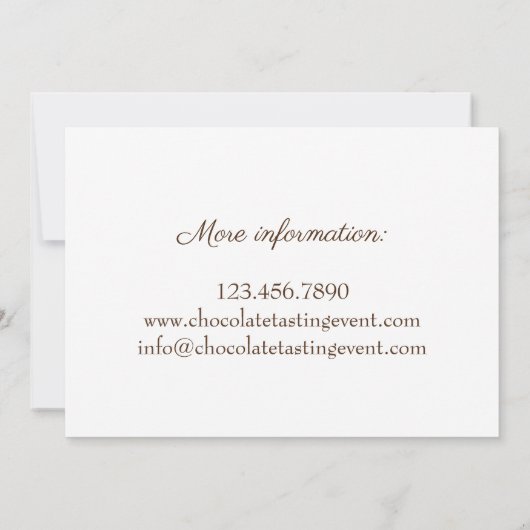 Chocolade Proeven Mendiants Chocolade Maken Evenem Kaart (Achterkant)