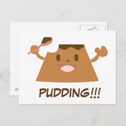 Chocolade PUDDEN!!! Briefkaart (Voorkant / Achterkant)