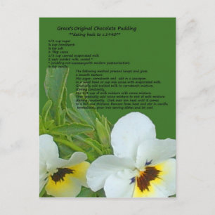 Chocolade Pudding Recipe Briefkaart