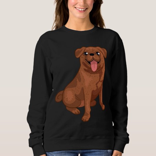 Chocolade Pug Design Classic T-shirt 4 (Voorkant)