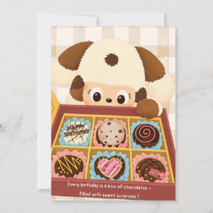 Chocolade Puppie Blankokaart Persoonlijke Cute P Kaart