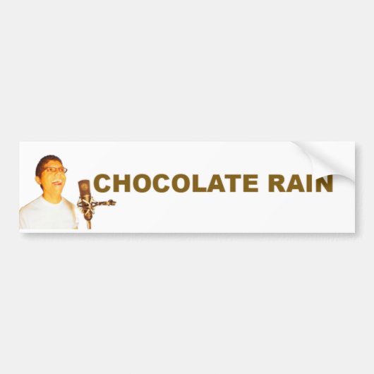 Chocolade Rain Bumpersticker (Voorkant)