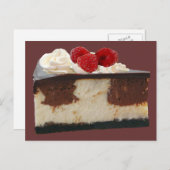 Chocolade Raspberry Cheesecake Briefkaart (Voorkant / Achterkant)