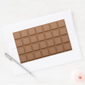 Chocolade Rechthoekige Stickers (Envelop)