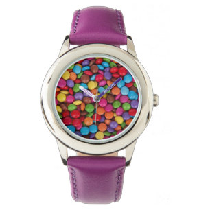 Chocolade regenboog paarse snoep kinder horloge